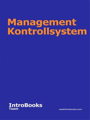 cover image of Management Kontrollsystem